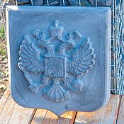 Для дома и интерьера handmade. Livemaster - original item Russian coat of concrete, double-Headed eagle on the facade. Handmade.
