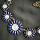Винтаж: Колье с синими цветами. Колье винтажные. Vintage_jewelry_nsk (Ольга и Светлана). Интернет-магазин Ярмарка Мастеров.  Фото №2