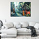 Bali oil Painting 50h70 cm tropics palm trees jungle two friends. Pictures. Viktorianka. My Livemaster. Фото №6