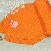 Аксессуары handmade. Livemaster - original item Knitted ladies scarf with cat paws Fox. Handmade.