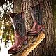Handmade Men's Black and Brown Cowboy Boots. High Boots. Cowboy belts and bags. Online shopping on My Livemaster.  Фото №2