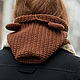 Заказать Вязаный снуд с Капюшоном Мишка. Woolcraft. Ярмарка Мастеров. . Капюшоны Фото №3