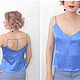Silk top with straps silk t shirt. Tops. Yana Levashova Fashion. My Livemaster. Фото №6