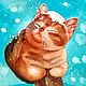 Oil painting cat funny cat, Pictures, Ekaterinburg,  Фото №1