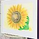 Watercolor painting with a sunflower flower ' Sun ' 297h420 mm. Pictures. chuvstvo-pozitiva. My Livemaster. Фото №6