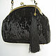Order Black Velvet handbag with clasp Evening handbag Reticule. Irina Vladi. Livemaster. . Clasp Bag Фото №3
