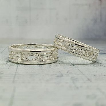 Серебряные обручальные кольца для серебряной свадьбы