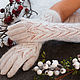 Downy long gloves with beads ' Lily'. Gloves. Dom-puha (dom-puha). My Livemaster. Фото №4