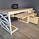 Компьютерный стол в стиле лофт из массива дуба. Столы. EasyLOFT. Ярмарка Мастеров.  Фото №4