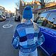  Голубой свитер в стиле " пэтчворк". Свитеры. NIKITINA. Ярмарка Мастеров.  Фото №11