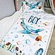 Set in a cot for a boy. Linen in the crib. children's textiles. Online shopping on My Livemaster.  Фото №2