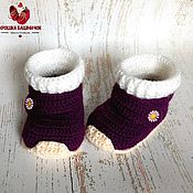 Одежда детская handmade. Livemaster - original item Booties knitted Shoes with socks.. Handmade.
