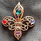 Винтаж: Fleur - de- lis. Брошь. Артикул: KoB007C2, Броши винтажные, Санкт-Петербург,  Фото №1