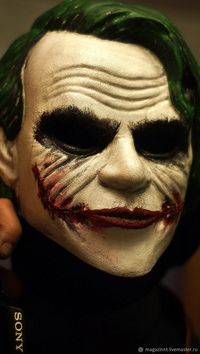Collection Handmade Joker Clown mask Batman The Dark Knight Adult Joker Bozo 