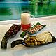 Order Decorative serving plate from a bottle, a bottle plate. MyFusedGlass. Livemaster. . Plates Фото №3