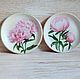 'Ball peony' Set of two decorative plates in vintage style, country. Children\'s tableware. botanica-m. My Livemaster. Фото №5