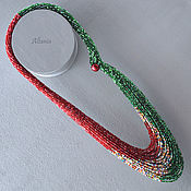 Украшения handmade. Livemaster - original item New Year`s mood - a massive necklace made of beads. Handmade.