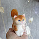 Котик / кошечка (в наличии). Игрушка из шерсти. Войлочная игрушка. Olgamurkot. Ярмарка Мастеров.  Фото №9