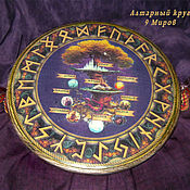 Фен-шуй и эзотерика handmade. Livemaster - original item The nine Worlds of Yggdrasil, the altar circle of wood (elm). Handmade.