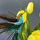Brooch-bird 'Tropical hummingbird'. Brooches. Tatyana's day (tataday). Online shopping on My Livemaster.  Фото №2