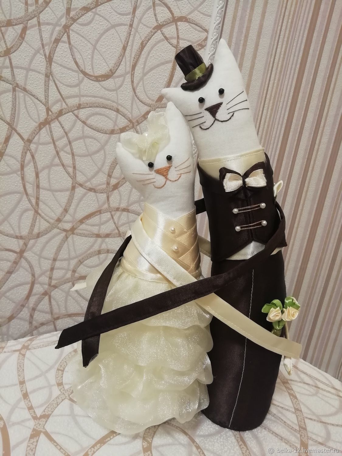 Фигурка пара кошек свадьба