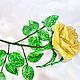 Желтая бисерная роза. Подарки на 8 марта. Елена (Бисерная Сказка). Интернет-магазин Ярмарка Мастеров.  Фото №2