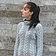 Свитер  Norma женский вязаный косами из хлопка. Свитеры. IRINA GRUDKINA Handmade Knitwear. Ярмарка Мастеров.  Фото №5