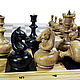  Chess Classic, 45x45 cm, oak, handmade. Chess. Unique items made of wood, handmade. My Livemaster. Фото №5