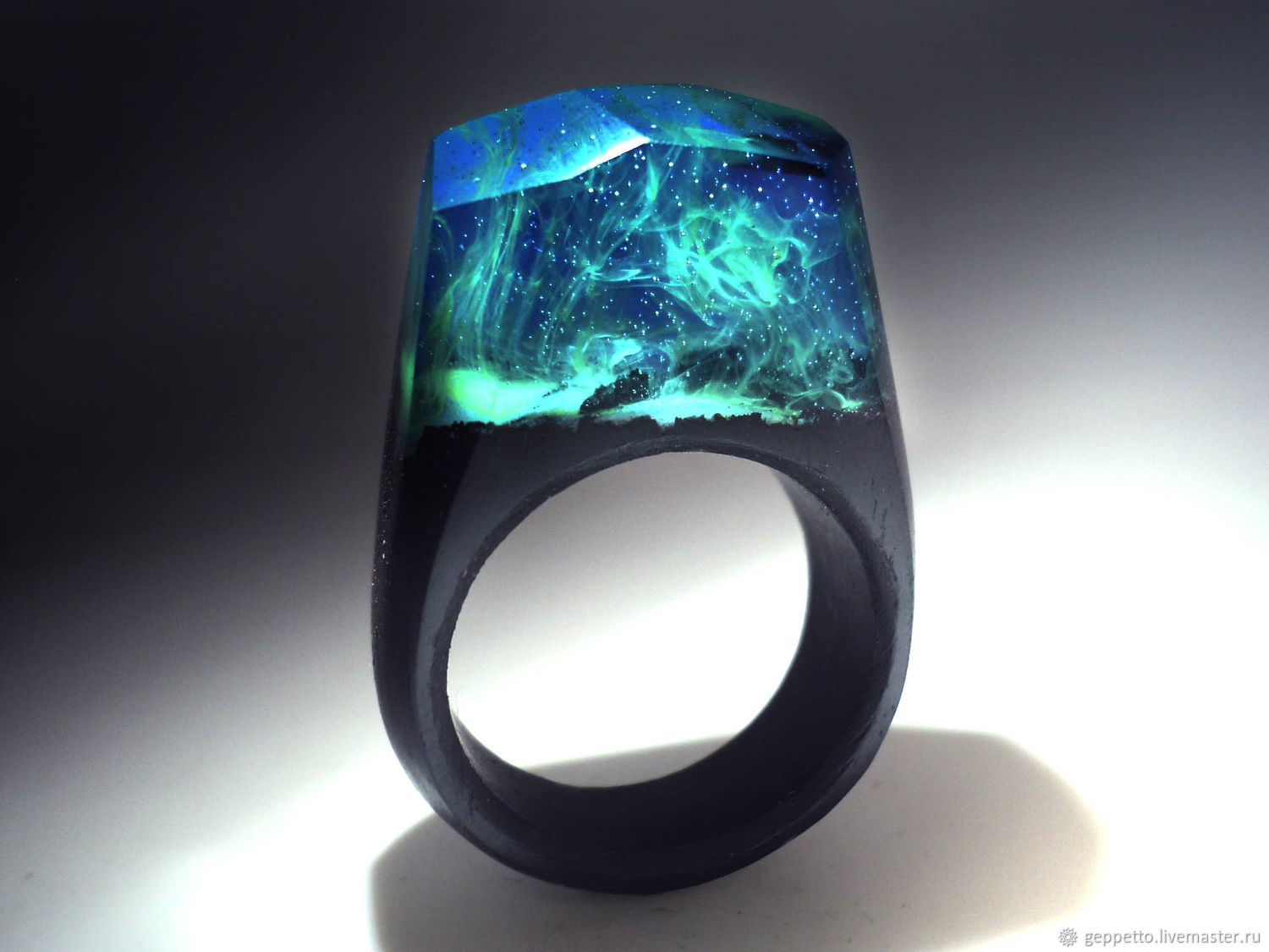 Wooden ring 'a heavenly glow', Rings, Kostroma,  Фото №1