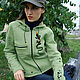 Women's sweatshirt Salamander, khaki sweatshirt. Sweater Jackets. Lara (EnigmaStyle). My Livemaster. Фото №6