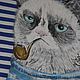 Paired t-shirts with the painting 'Cats sailors'. T-shirts. Koler-art handpainted wear. My Livemaster. Фото №4
