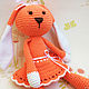 Игрушка Зайка вязаная. Мягкие игрушки. Вязаные аксессуары. Miss Knitty.. Ярмарка Мастеров.  Фото №4