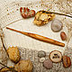 Крючок для вязания 3.5 мм Деревянный Вишня Крючки из дерева #K42, Крючки, Новокузнецк,  Фото №1