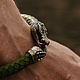 Crocodile Bracelet | Bronze / Premium Leather. Braided bracelet. totemicashop. My Livemaster. Фото №6