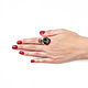 Ring with black quartz and amethyst, ring with two stones. Rings. Irina Moro. Online shopping on My Livemaster.  Фото №2