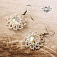 Lace Snowflake Earrings handmade, Earrings, Novosibirsk,  Фото №1