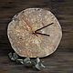 Wooden clock made of birch split, Watch, Moscow,  Фото №1