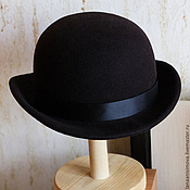 Широкополая фетровая шляпа "Classic". Темно-красный