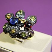 Украшения handmade. Livemaster - original item Ring Sapphire, Ruby. Silver ring. Handmade.