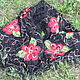 Stole, Scarf, Sewn, Black, Flowers, Natural. Wraps. Svetlana Textile Bags Backpacks. My Livemaster. Фото №5