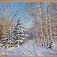 Painting 'Winter Day' 30h35 cm. Pictures. Zhaldak Eduard paintings. Online shopping on My Livemaster.  Фото №2