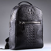 Сумки и аксессуары handmade. Livemaster - original item Crocodile Genuine Leather Backpack IMA0598B1. Handmade.