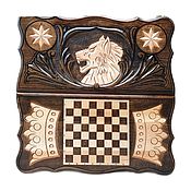 Активный отдых и развлечения handmade. Livemaster - original item Backgammon carved Art. .098 