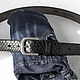 Python leather belt Black, width 2,9 cm. Straps. Two Starlings. My Livemaster. Фото №4