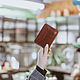 Wallet cardholders of Burgundy leather MINNEAPOLIS, Business card holders, Volgograd,  Фото №1