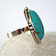 Amin ring in 925 sterling silver with natural turquoise SP0043. Rings. Sunny Silver. My Livemaster. Фото №4