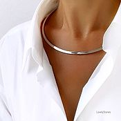 Украшения handmade. Livemaster - original item Choker necklace Hoop style minimalism concise. Handmade.