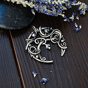 Украшения handmade. Livemaster - original item Silver Moonstone with hematite Pendant made of silver Women`s pendant month. Handmade.