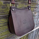 Hunting bag made of leather, jagdtash mod.3.1, Bordo. Gifts for hunters and fishers. Labour. My Livemaster. Фото №6