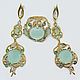 A set of 925 silver with natural chalcedony and emeralds. Jewelry Sets. Silverjewels. My Livemaster. Фото №4